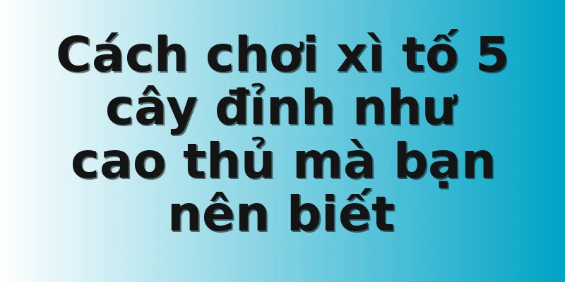 Cách chơi xì tố 5 cây đỉnh như cao thủ mà bạn nên biết